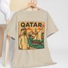 Qatar Comic T Shirt Unisex Retro Style | Vintage Qatar Skyline Tee | Cool Middle East Travel Shirt | Bold Streetwear Gift for Him Her