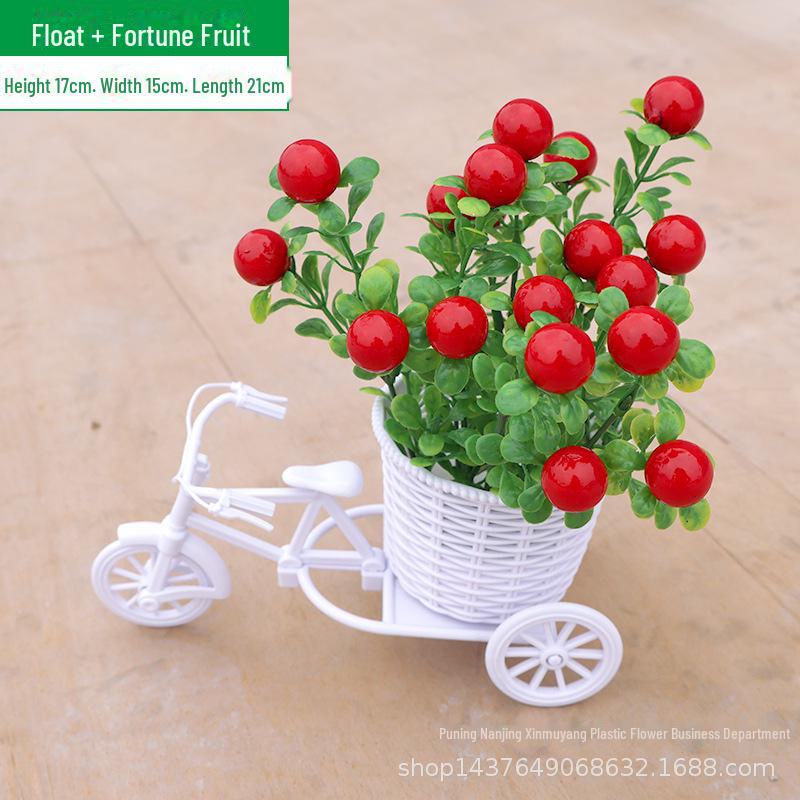 ოთახის ხელოვნური ყვავილების ნაკრები: პატარა ქოთნის ორნამენტები სახლისა და მანქანის დეკორაციისთვის