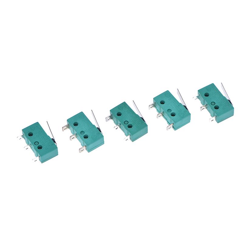 5Pcs Micro Limit Switch Long Lever Arm Subminiature Kw4-3Z-3 Snap Action