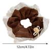 Fabric Lace Flower Edge Hair Ring Cute and Sweet Korean Style Scrunchie Hair Accessories