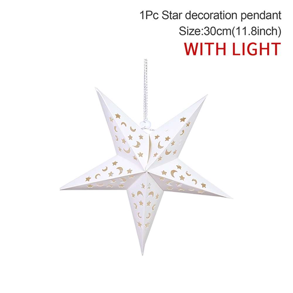 Hollow Out Star Party Light Window Grille Home Bedroom Night Light Garden Hanging Decoration Hollow Folding Light Cover