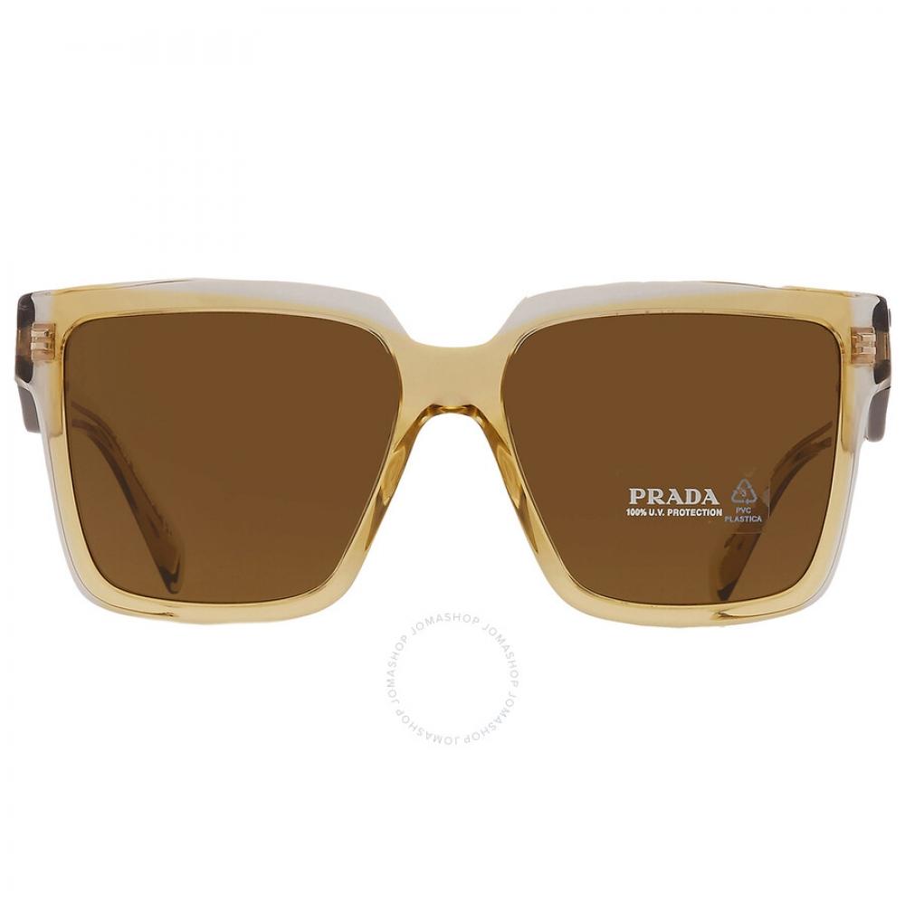

Prada Dark Brown Square Ladies Sunglasses Pr 24zs 14i01t 56