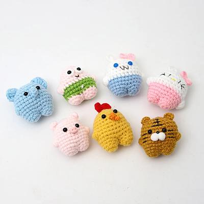 Cartoon Animal Wool Knitted Tiger Elephant Rooster Creative Finished Doll Bag Accessories Children's Gift
