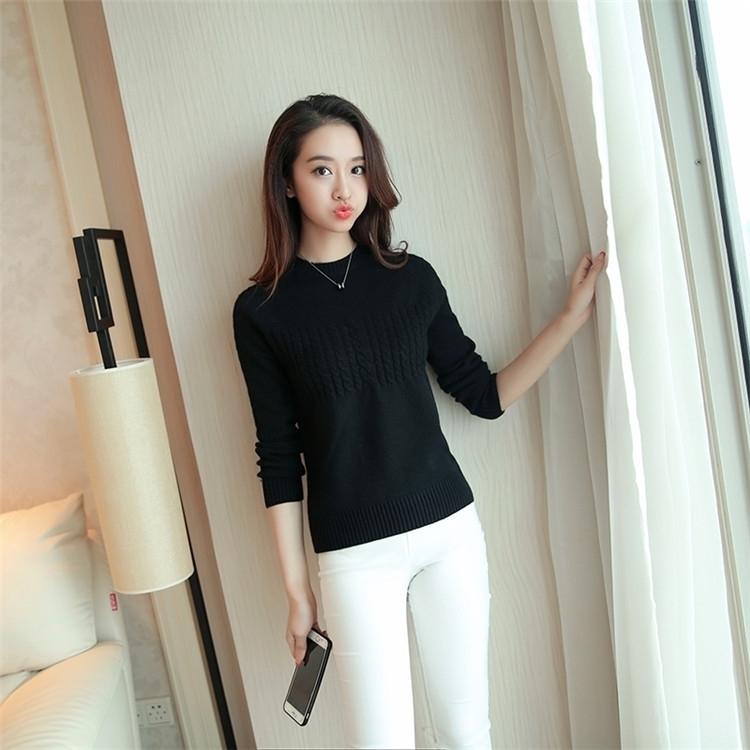 Long Sleeve Knit Pullover Sweater Tops 