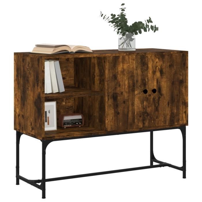VidaXL Buffet chêne fumé 100x40x79,5 cm bois d'ingénierie 831820