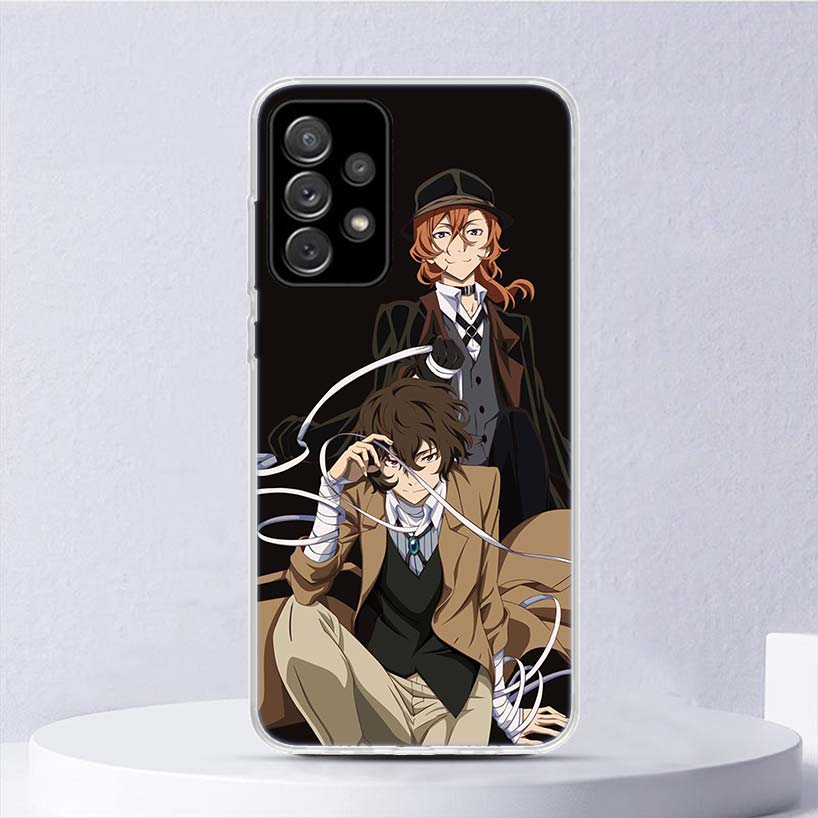 Bungo Stray Dogs Double Black Soft Case For Samsung Galaxy A15 A14 A13 A12 A55 A54 A53 A52 Phone Cover A35 A32 A33 A25 A23 A22 A