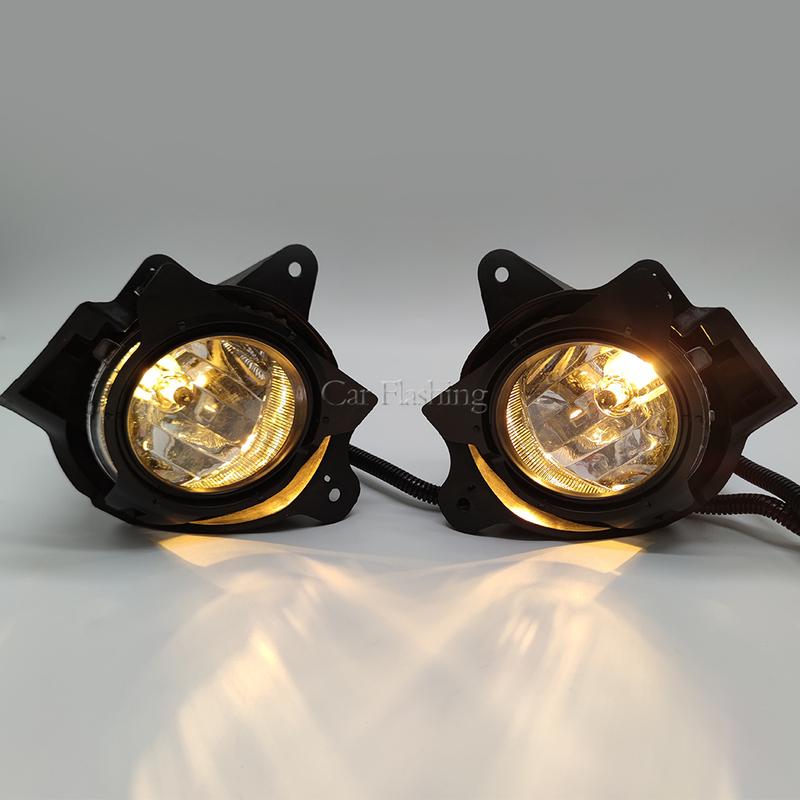 Car LED Front Bumper Fog Light For Toyota Hilux VIGO MK7 2012 2013 2014 2015 2016 with Wires Switch Harness Kit Fog Lamp Cover