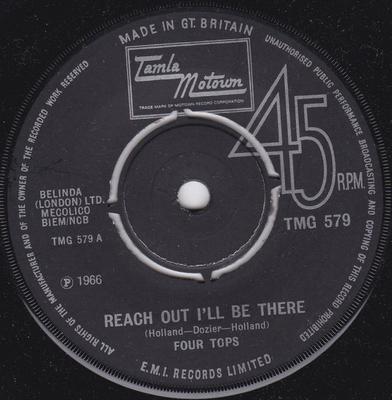 7-Zoll-Schallplatte FOUR TOPS - Reach Out I'll Be There TMG579 Tamla Motown 1970 UK Soul/Funk Gebraucht