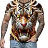 Tiger 3D Printed Sports Fast Drying Breathable Men's Outdoor Street T-shirt