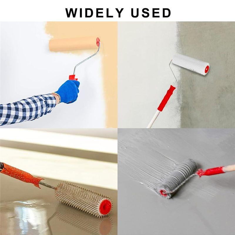 M-Modern-9 Inch Screed Spiked Roller Latex Floor Self Leveling Spiked Roller For Epoxy Floor