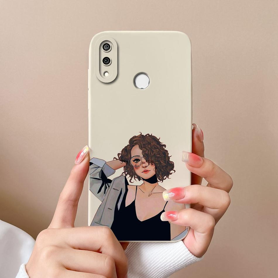 For Huawei Y9 Prime 2019 Phone Case Full Protection Cover For Huawei Y9S Y9A Cute Cartoon Liquid Silicone Anti Drop Bumper Coque