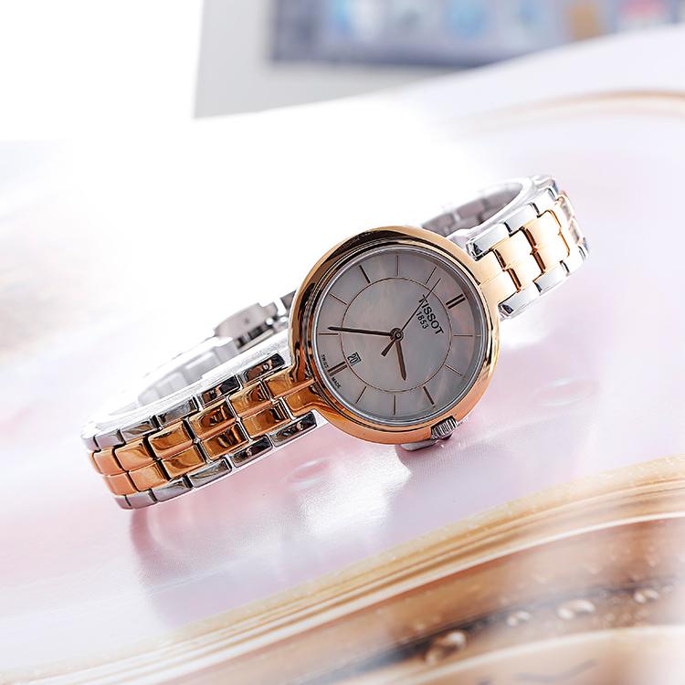 Tissot Flamenco Collection Quartz Movement 50 Meter Water Resistance Women's Watch 26mm White Dial T094.210.22.111.00