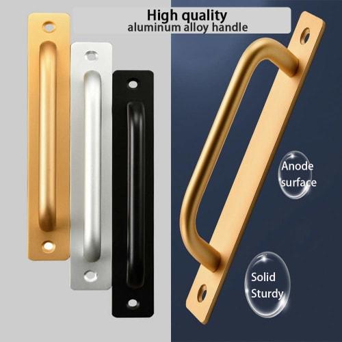 UULU 2-Pack Aluminum Alloy Door Handles, Cabinet Pull Handles, Door Handles, Shelf Handles, Bathroom Decor, Large Size, Metal Door Knobs with Screws (