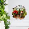 Mouse Hole Wall Decal 3D Christmas Sticker, Waterproof PVC Decal, Creative Festive Home Decoration Scene Easy Apply for Holiday Living Room