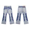 Mens High Street Graffiti Jeans Vintage Washed Slightly Flared Long Pants