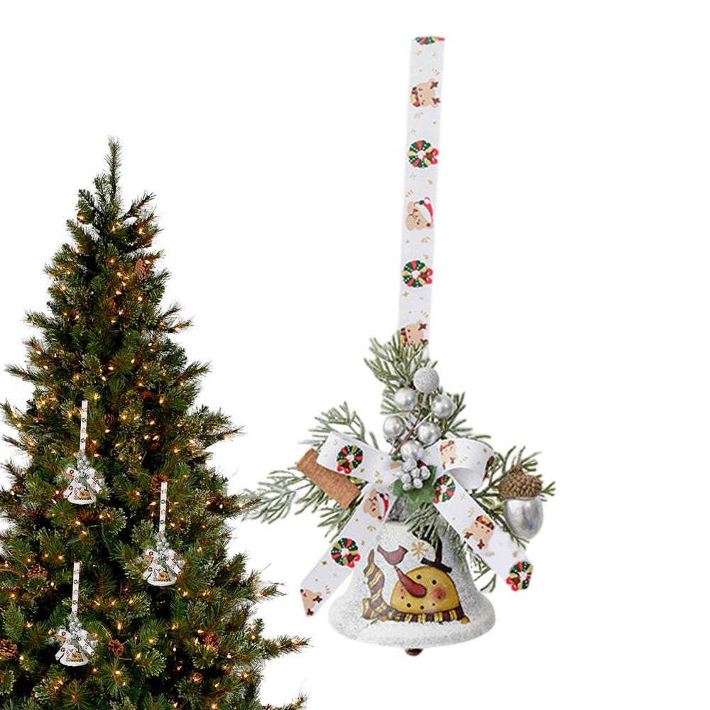 Christmas Bells For Decoration Metal Pendant Home Decor Front Door Hanger Bells Decorations For Wall Classroom Wreaths Window