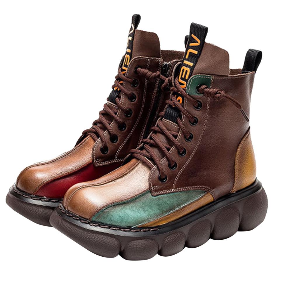 Women's Boots Retro Casual Thermal Laceup Shoes Fashion Breathable Thicksoled women's boots Boots for Women Boots Fashion