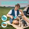 Dogs Drinking Bottle with Silicone Bowl, 285ml Stainless Steel Leak-Proof Dog Drinking Bottle for Cats and Dogs, Walks and Hikes