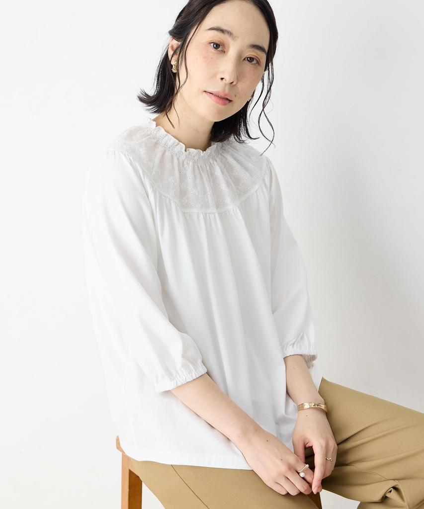DECOY Shirred Collar Docking Pullover, Women's, 491223, White