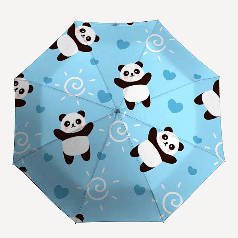 1pc Panda Pattern Folding Umbrella | Elegant Design, Fashionable Accessory, Durable Construction, Sturdy Ribs yy251107144