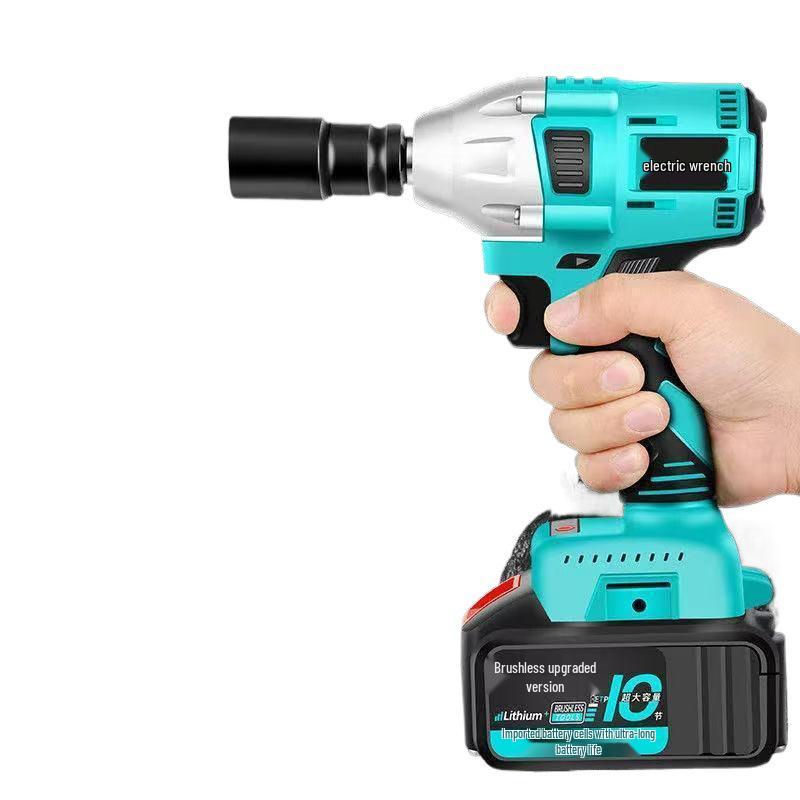 High Torque Brushless Electric Impact Wrench with Lithium Battery
