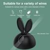 3Pcs/Set Cable Holder Rabbit Ear Shape Creative Cartoon Silicone Self-adhesive Wire Cord Organizer