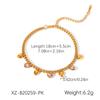 Classic Waterproof 18k Gold PVD Plated Zircon Geometric Trendy Chain Unisex Tennis Stainless Steel Bracelet Jewelry