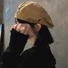 Retro Beret Women's Spring and Autumn Versatile, Showing a Small Face, Wearing a Forward Hat, Korean Big Head Circumference Newsboy Hat