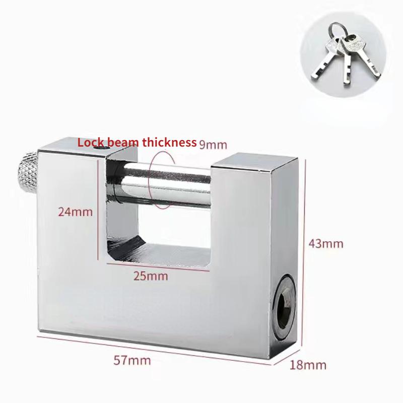 Odolný visací zámek 3 klíče garáž kůlna dveře okno skříňka sklad odvážný vodotěsný imitace páčení nerezový zámek proti krádeži