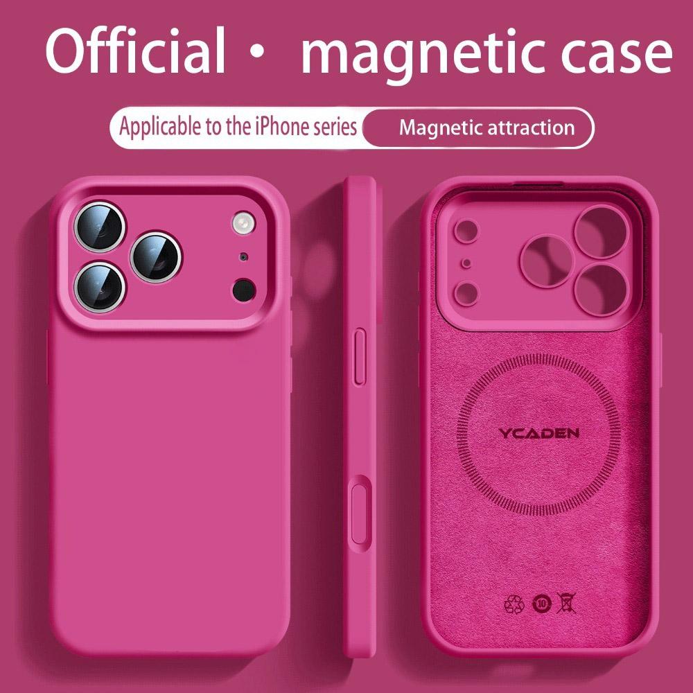 

Original Liquid Silicone For Magsafe Case For iPhone 17 15 12 16 14 13 Pro Max 16 Plus 17Pro Air Magnetic Soft Cover Accessories iPhone 15 Pro Max