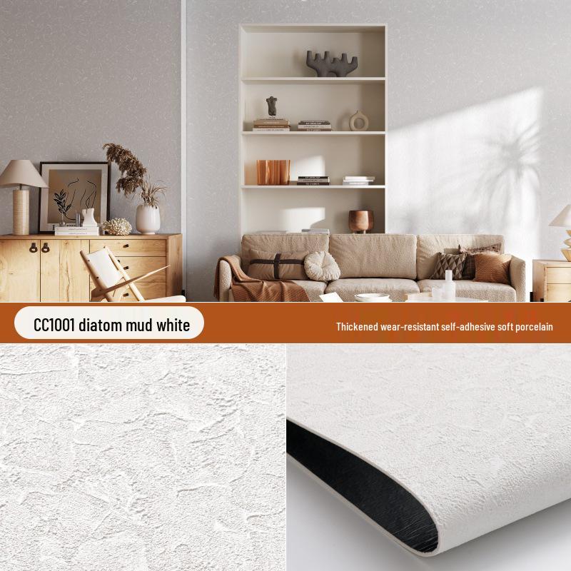 Ultra-Thin 3D Soft Roman Travertine Flexible Wall Panel - Self-Adhesive Sticker for Renovation