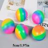 Creative Soft Rainbow Ball Squishy Toys Anti Stress Decompression Sensory Squeeze Fidget Toy For Adults Kids Classroom Prizes