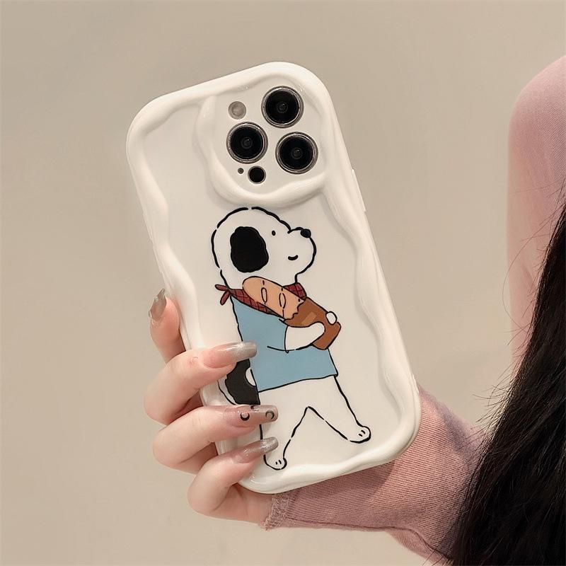 Zhitai Cream Pattern Cartoon Silicone Case for iPhone 11/13 Pro/14/15 Pro