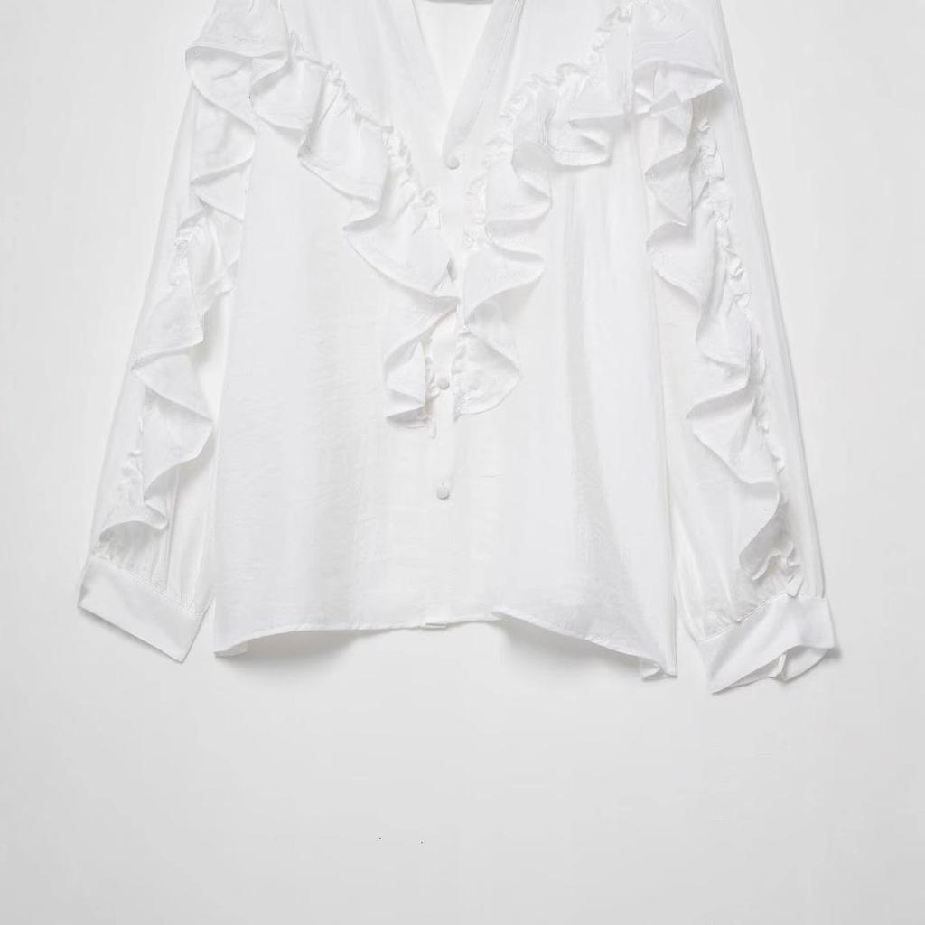 TAOP&ZA Women's Elegant Lace Layered Casual Shirt - Spring/Summer Collection