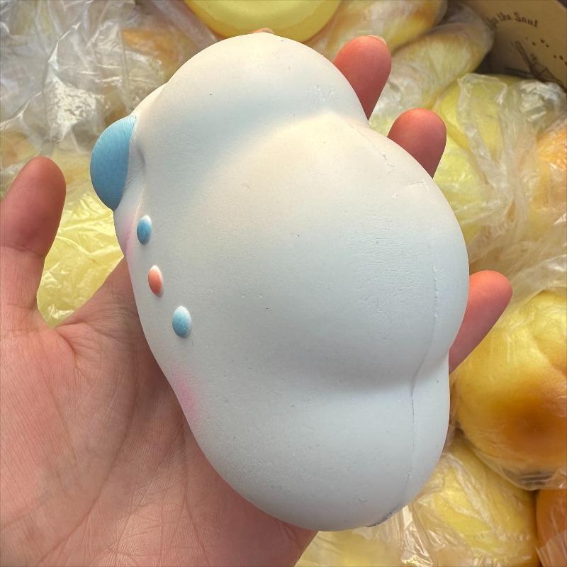 Squishy Cloud Bread Squeeze Toy Milky White Bread Fidgets Toy Soft Simulated Anti Stress Toy for Kids Adults Decompression Gift