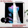 Set Of 2 Flat Printing Curtains Without Rod Glow Gradient Flower Valentine Is Day Festival Creative Versatile Durable Curtain Made Polyester