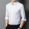 Long Sleeve Men Shirt Solid Color Business Casual Gentleman Shirts