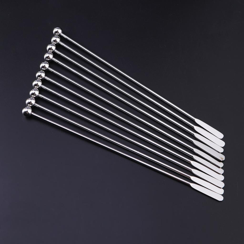 Kaffe Rørepinner Holder Drikkedekorasjon Rørepinner Cocktail Langt Håndtak Sølv