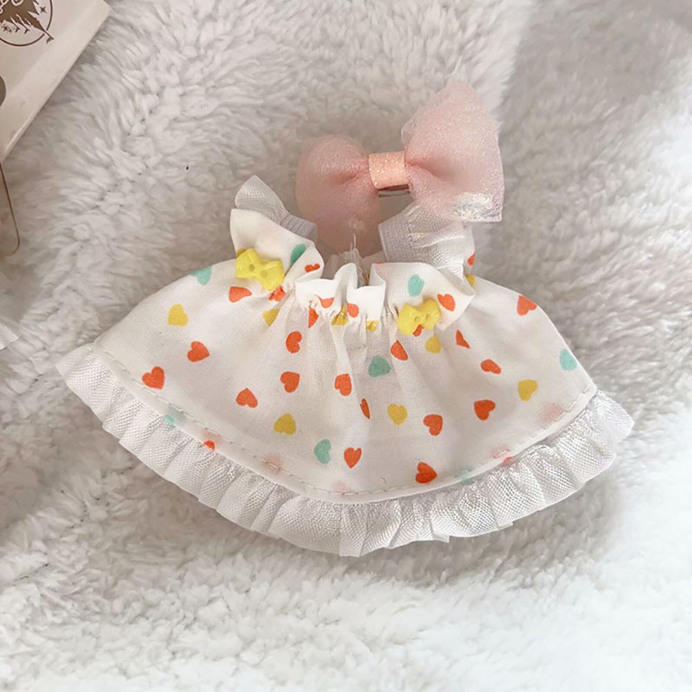 Per 17cm Labubu Doll Clothes Fashion Clothes Felpe con cappuccio Doll Clothes Color Match Felpe con cappuccio Dolls Accessories Cute Decoration Little Cloths