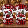 Men's Christmas 3D Print T Shirt,  Santa Holiday Tee, Christmas Tree Snowflake Graphic Short Sleeve Shirt, Festive Gift Tops