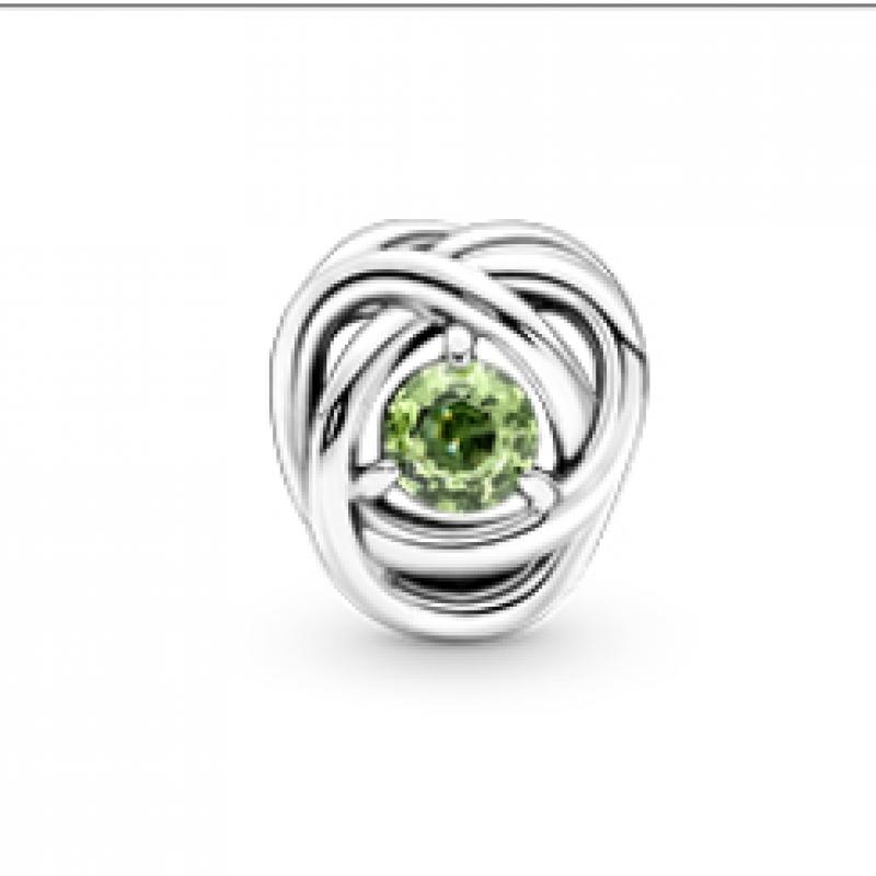 Pandora August Spring Green Eternity Circle Charm 790065c03