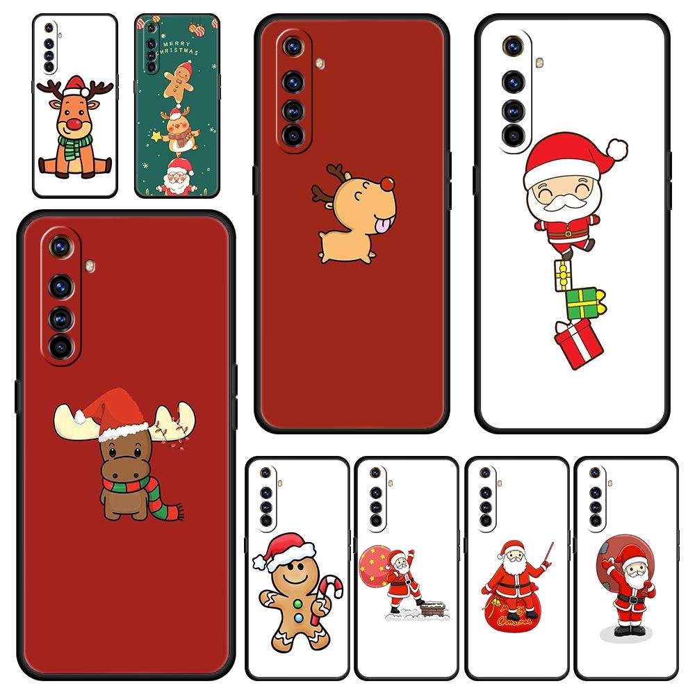 For Realme GT Neo 2 3 3T 5 Phone Case For Realme 12 11 5G 10 9 8 5G 7 6 GT5 GT3 GT2 Pro C21 C11 C25 Cover Christmas Santa Claus
