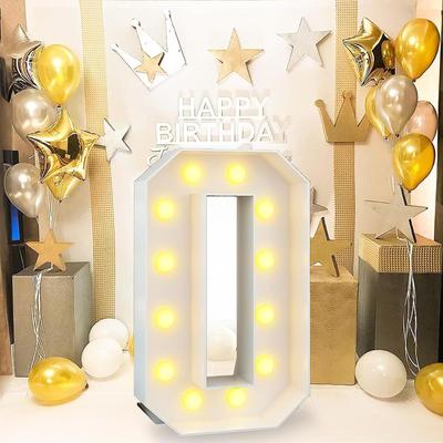 1 PZ Telaio per Palloncini da 91,5 cm con Luce Modello Digitale Palloncino Riempito in Cartone KT 3D Adatto per Decorazioni Anniversario Festa di Compleanno