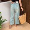 2025 Summer Plus Size Women's Ice Silk Wide-Leg Tencel Jeans