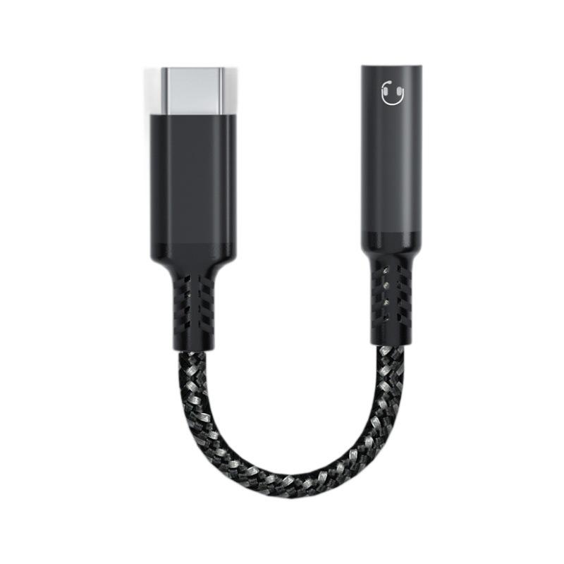 

Type C to 3.5mm Headphone Adapter USB-C 3.5 Jack Audio Cable for Huawei/Xiaomi//Samsung Earphone Audio Adapter чорний