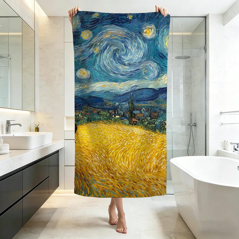Artistic V-Vincent Van Gogh Towel Five-Star Hotel Quality Eco-Friendly Ultra Soft Thick Towels & Beach Towels
