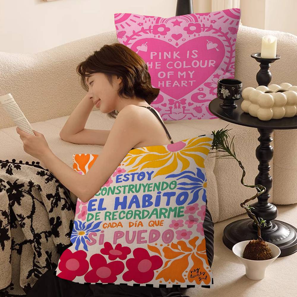 More Amor Por Favor Cushion Cover Inches Farmhouse Decor Home Throw Pillow Covers For Couch Decorations
