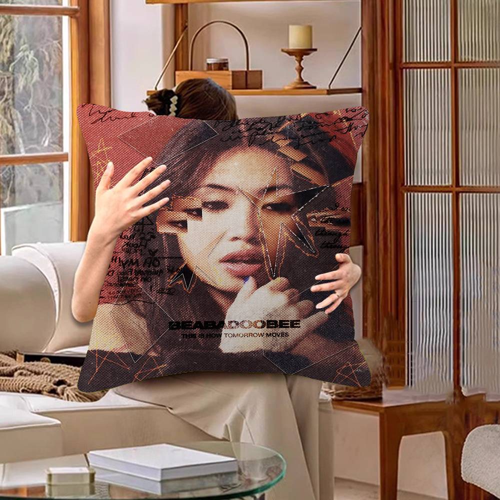 Rock Singer BBeabadoobee Office Cushion Pillowcase Car Cushion CoverXCM Lumbar Pillowcase Sofa Pillowcover