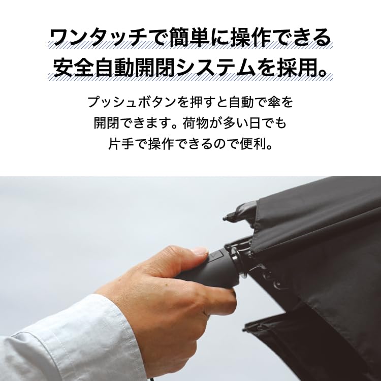 Automatic Folding UV 62cm Solid Basic Wpc. Umbrella, UX011-001-002, Sun/Rain/Sun Protection, Protection, Men's, Ribs, Large, Unisex, Simple, Color,