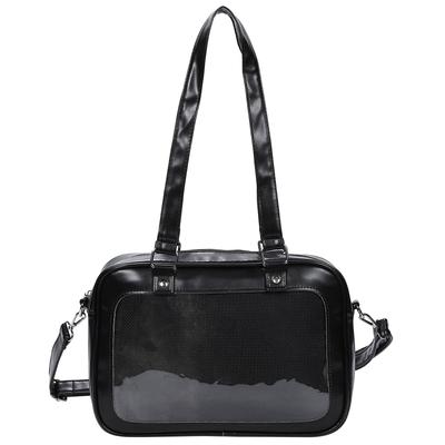 Harujio Ita Bag, Tote Bag, School Bag, Shoulder Bag, Otaku Bag, Black, White (Black)